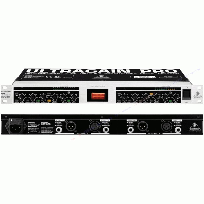 Pre amplificador para microfonos con bulbos Behringer MIC2200