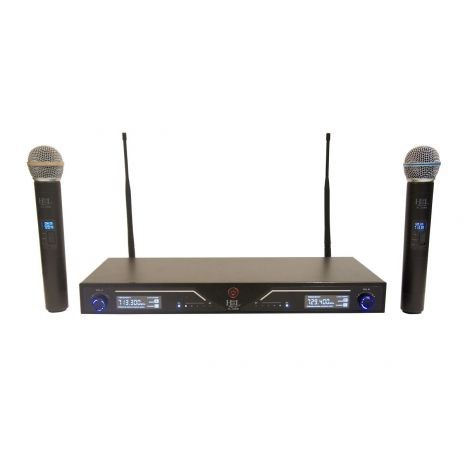 Sistema de Microfonia Inalambrico doble de mano con opcion de RacK