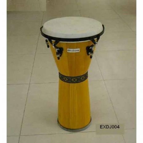 EXDJ004 Djembe 12 1/2 Madera Natural Aro Negro