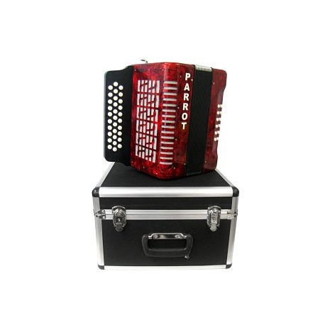Acordeón Parrot Diatonico Rojo