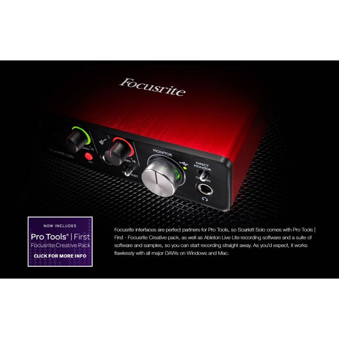 Interface Scarlett Focusrite SOLO