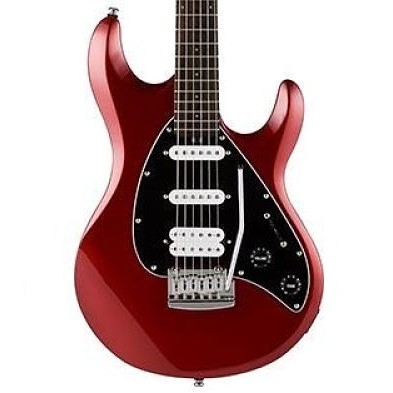 Guitarra Eléctrica Sterling S.U.B. SILO3MR Roja Metalica.